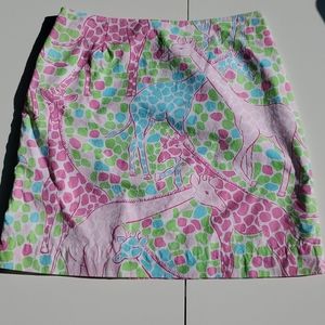 NWOT Lilly Pulitzer Giraffe Print Skirt